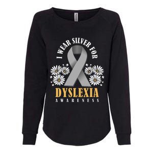 Silver Ribbon Dyslexia Awareness Dyslexia Teacher Dyslexia Womens California Wash Sweatshirt