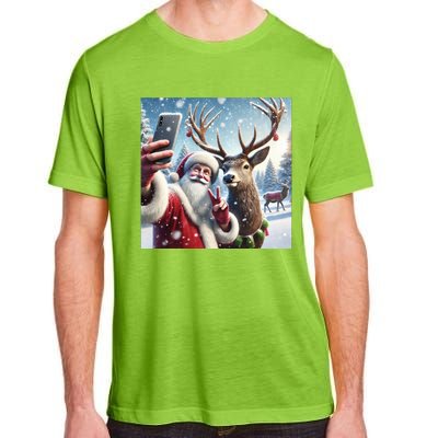 Surprise Rain Deer Selfie Santa Adult ChromaSoft Performance T-Shirt