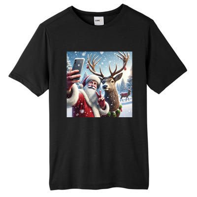 Surprise Rain Deer Selfie Santa Tall Fusion ChromaSoft Performance T-Shirt