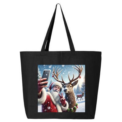 Surprise Rain Deer Selfie Santa 25L Jumbo Tote