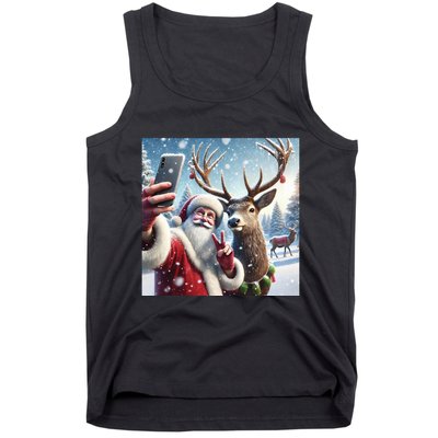 Surprise Rain Deer Selfie Santa Tank Top