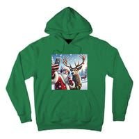 Surprise Rain Deer Selfie Santa Tall Hoodie