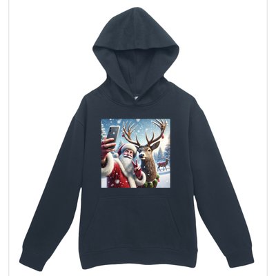 Surprise Rain Deer Selfie Santa Urban Pullover Hoodie