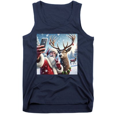 Surprise Rain Deer Selfie Santa Tank Top