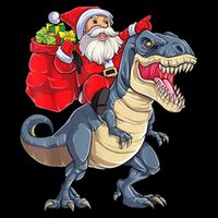 Santa Riding Dinosaur T Rex ChristmasBoys Men Xmas 16 in Basic Backpack