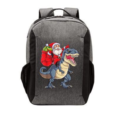 Santa Riding Dinosaur T Rex ChristmasBoys Men Xmas Vector Backpack