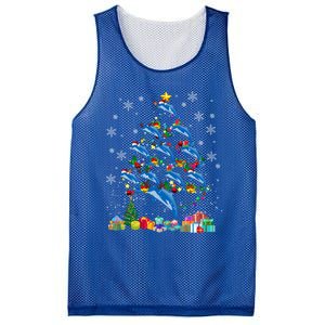 Santa Reindeer Dolphin Xmas Tree Light Dolphin Gift Mesh Reversible Basketball Jersey Tank