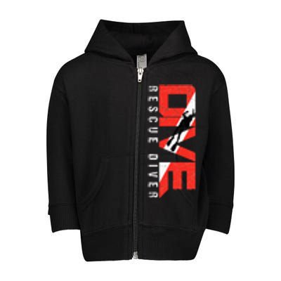 Scuba Rescue Diver For Instructors Students Divers Toddler Zip Fleece Hoodie