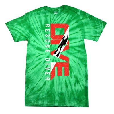 Scuba Rescue Diver For Instructors Students Divers Tie-Dye T-Shirt