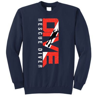 Scuba Rescue Diver For Instructors Students Divers Tall Sweatshirt