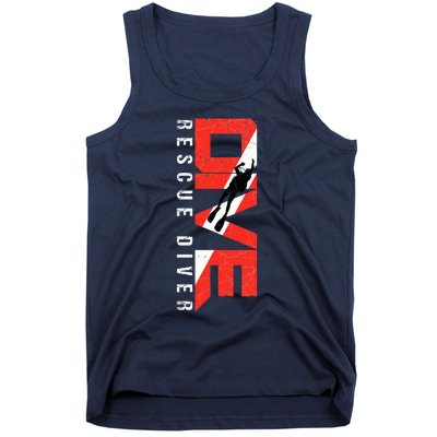 Scuba Rescue Diver For Instructors Students Divers Tank Top