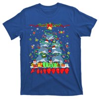 Santa Reindeer Dolphins Xmas Tree Hands Sign Language Gift T-Shirt