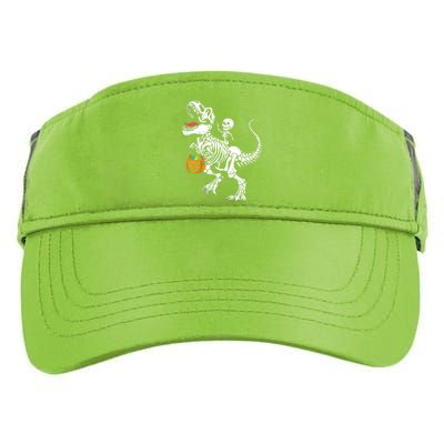 Skeleton Riding Dinosaur Halloween Graphic Adult Drive Performance Visor