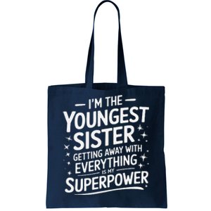 Sister Rules DonT Apply To Me Funny Sibling Tote Bag