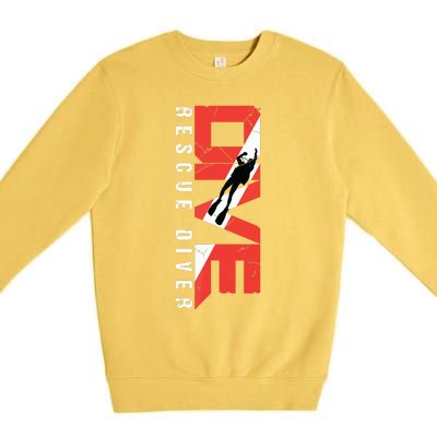 SCUBA Rescue Diver For Instructors Students Divers Premium Crewneck Sweatshirt