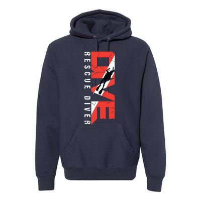 SCUBA Rescue Diver For Instructors Students Divers Premium Hoodie