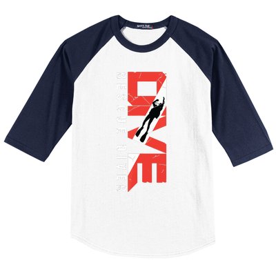 SCUBA Rescue Diver For Instructors Students Divers Baseball Sleeve Shirt