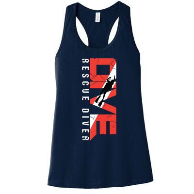 SCUBA Rescue Diver For Instructors Students Divers Women's Racerback Tank