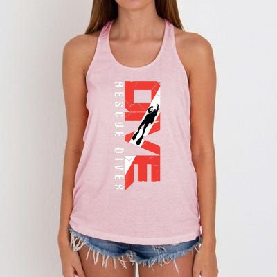 SCUBA Rescue Diver For Instructors Students Divers Women's Knotted Racerback Tank