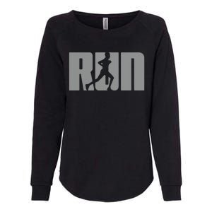 Silhouette Run Design For Runner Marathon Graphic Running Womens California Wash Sweatshirt