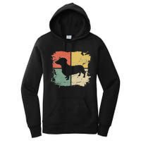 Square Retro Dachshund Owner Gift Dog Parent Dad Doxie Mom Women's Pullover Hoodie