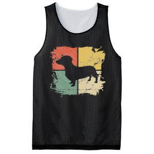 Square Retro Dachshund Owner Gift Dog Parent Dad Doxie Mom Mesh Reversible Basketball Jersey Tank