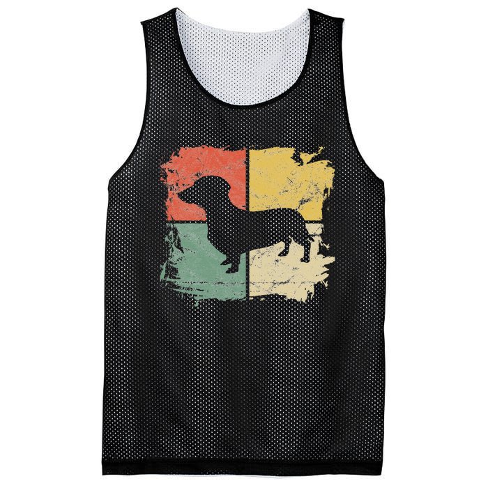 Square Retro Dachshund Owner Gift Dog Parent Dad Doxie Mom Mesh Reversible Basketball Jersey Tank