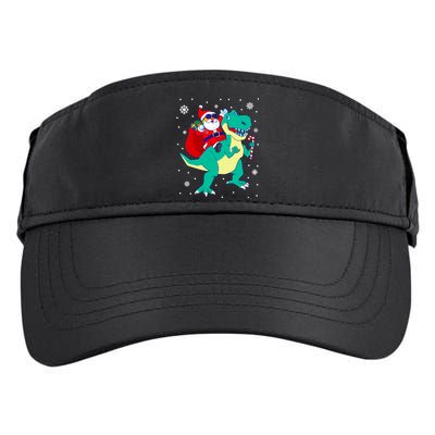 Santa Riding Dinosaur Christmas T Rex Rawr Boy Gift Adult Drive Performance Visor