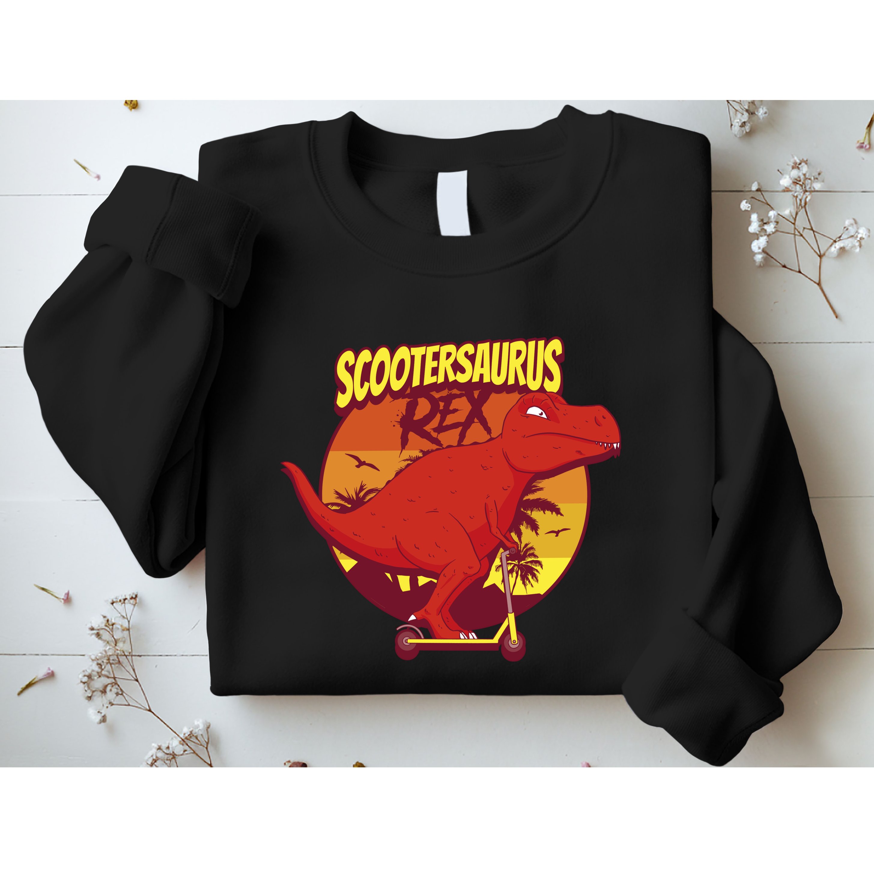 Scootersaurus Rex Dinosaur Sweatshirt