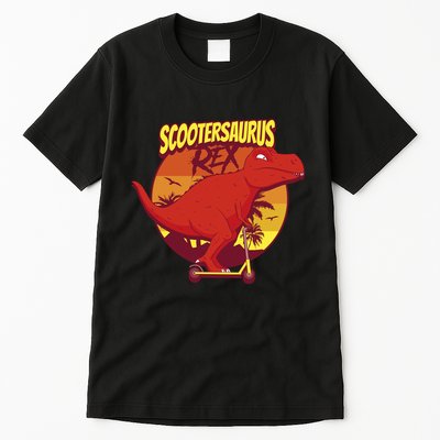 Scootersaurus Rex Dinosaur Tall T-Shirt