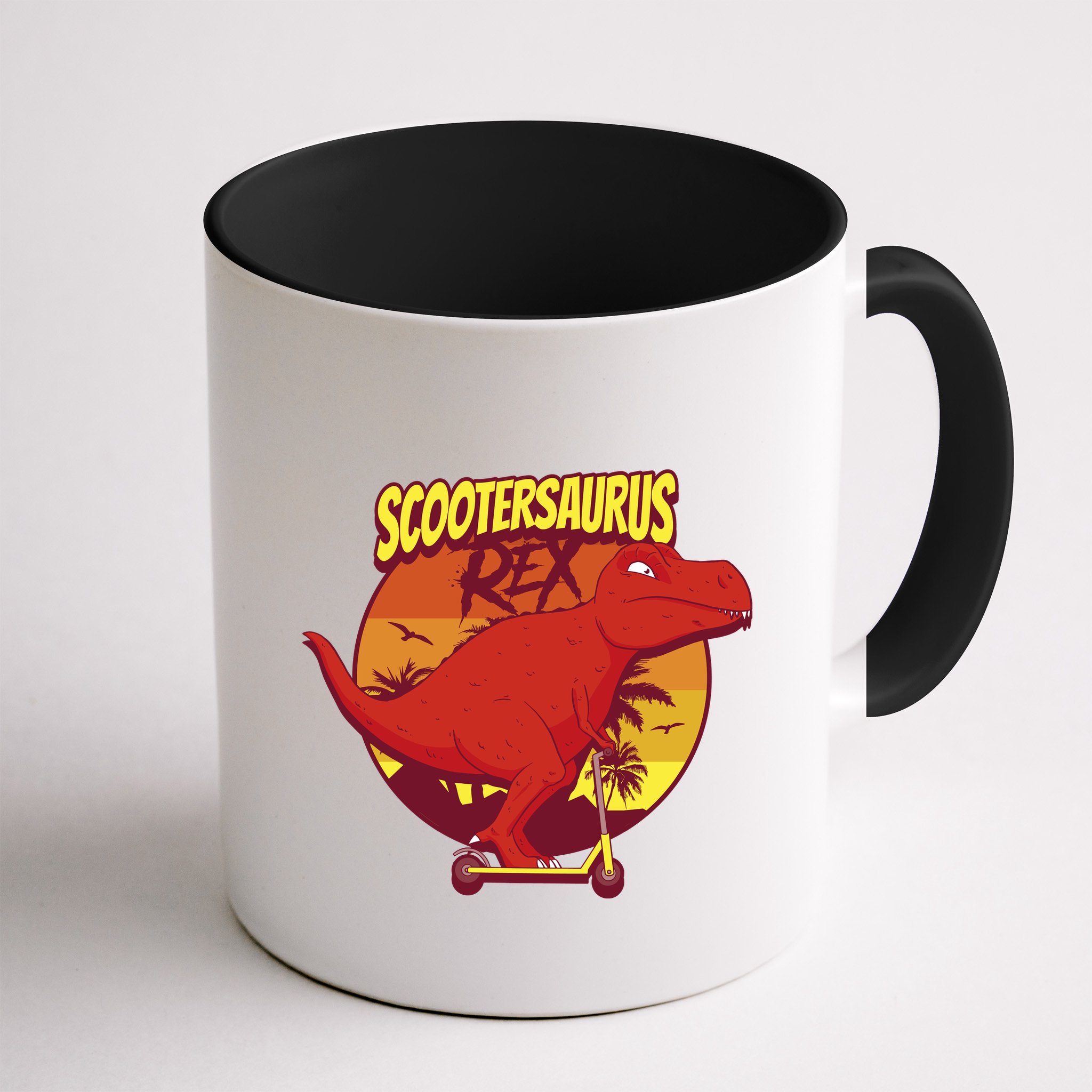 Scootersaurus Rex Dinosaur Mug