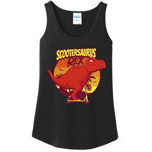 Scootersaurus Rex Dinosaur Ladies Essential Tank