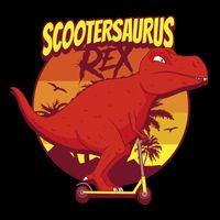 Scootersaurus Rex Dinosaur Cooling Performance Long Sleeve Crew