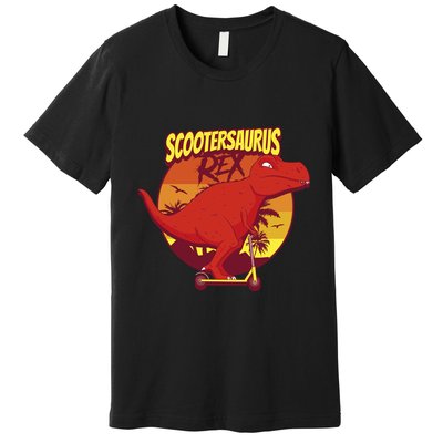 Scootersaurus Rex Dinosaur Premium T-Shirt