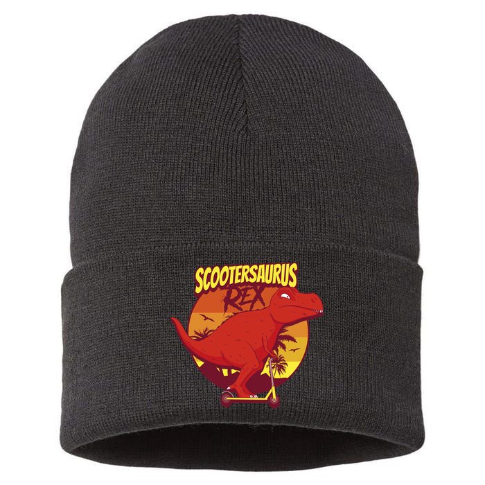 Scootersaurus Rex Dinosaur Sustainable Knit Beanie