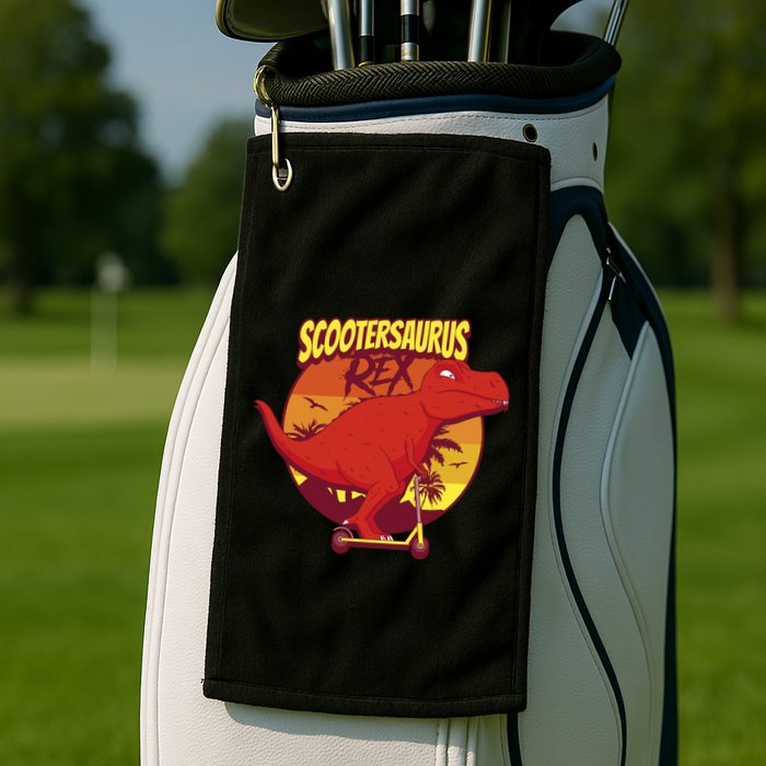 Scootersaurus Rex Dinosaur Golf Towel