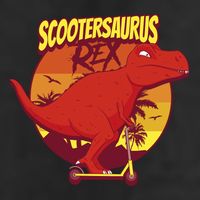Scootersaurus Rex Dinosaur Golf Towel