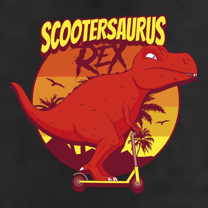 Scootersaurus Rex Dinosaur Golf Towel