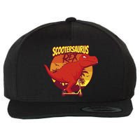 Scootersaurus Rex Dinosaur Wool Snapback Cap