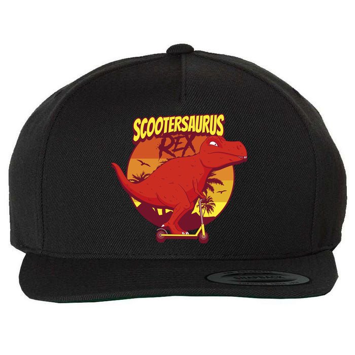 Scootersaurus Rex Dinosaur Wool Snapback Cap