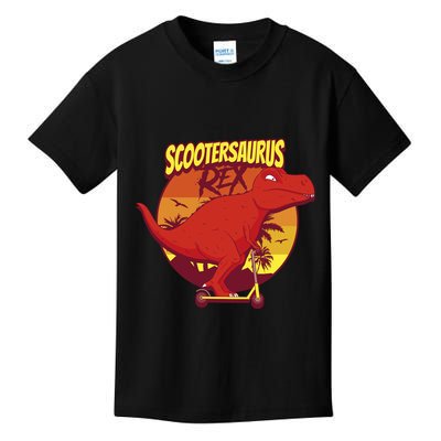 Scootersaurus Rex Dinosaur Kids T-Shirt