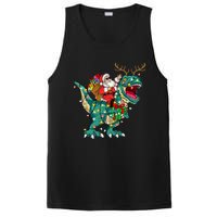 Santa Riding Dinosaur T rex Deer Christmas PosiCharge Competitor Tank