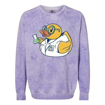 Scientist Rubber Duck Chemist Colorblast Crewneck Sweatshirt