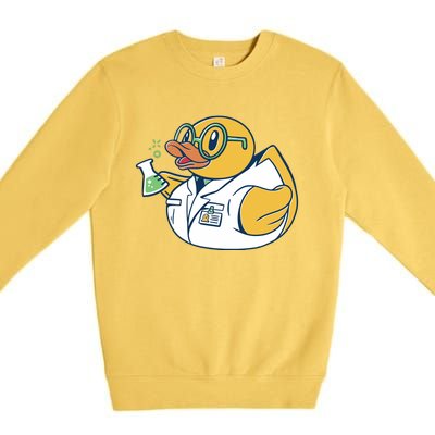 Scientist Rubber Duck Chemist Premium Crewneck Sweatshirt