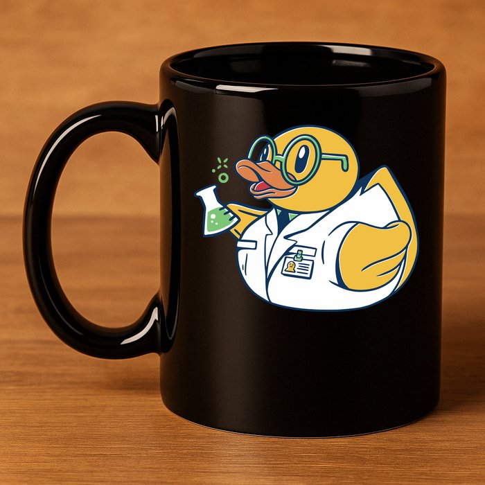 Scientist Rubber Duck Chemist 11oz C Handle Ceramic Mug