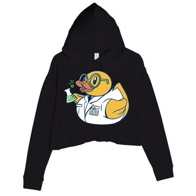 Scientist Rubber Duck Chemist Crop Fleece Hoodie