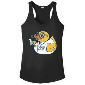 Scientist Rubber Duck Chemist Ladies PosiCharge Competitor Racerback Tank