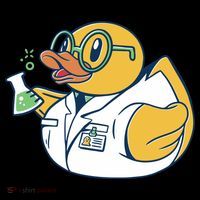 Scientist Rubber Duck Chemist Pom Pom 12in Knit Beanie