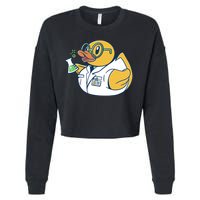 Scientist Rubber Duck Chemist Cropped Pullover Crew