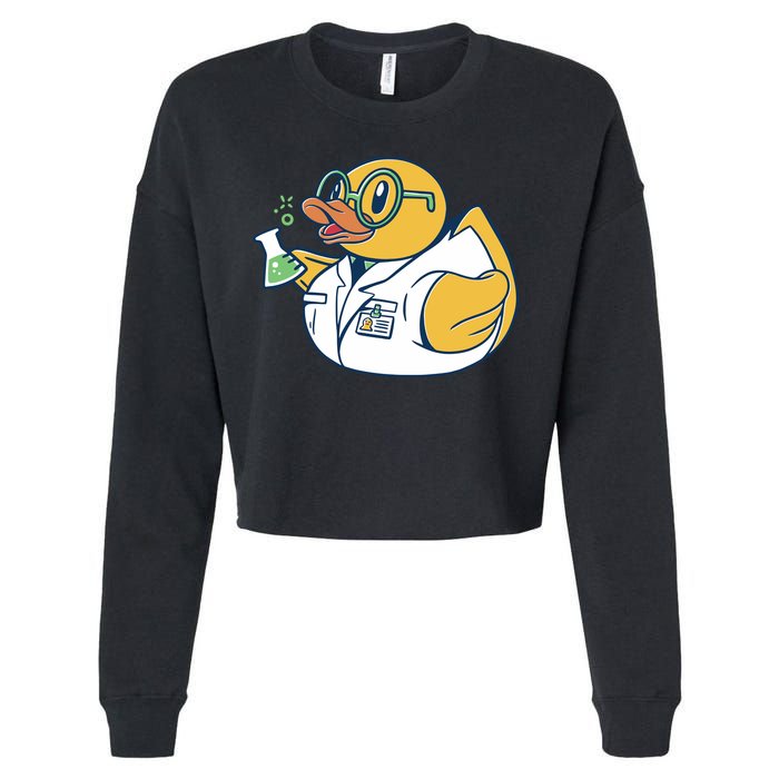 Scientist Rubber Duck Chemist Cropped Pullover Crew